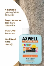 AXWELL Kids Sun Cream Çocuk Güneş Kremi Çok Yüksek Koruma Spf 50 100ml - Image 2