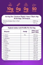 Collagen Life %100 Hidrolize Kolajen Peptitler Biotin Ve 15 Amino Asit İçeren Gıda Takviyesi 50 Günlük - Image 3