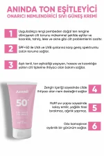 AXWELL Pink Touch Anında Ton Eşitleyici Onarıcı Nemlendirici Pembe Yüz Güneş Kremi Spf50 50 Ml - Image 3