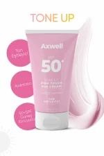 AXWELL Pink Touch Anında Ton Eşitleyici Onarıcı Nemlendirici Pembe Yüz Güneş Kremi Spf50 50 Ml - Image 8