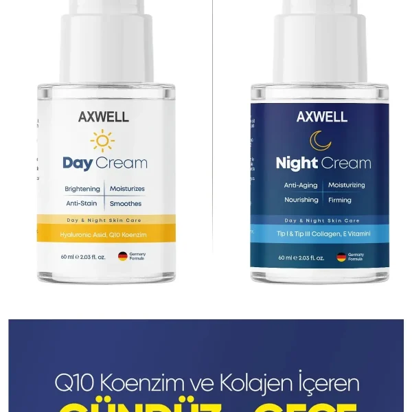 AXWELL Koenzim Ve Kolajen İçerikli Gece & Gündüz Bakım Kremi Seti